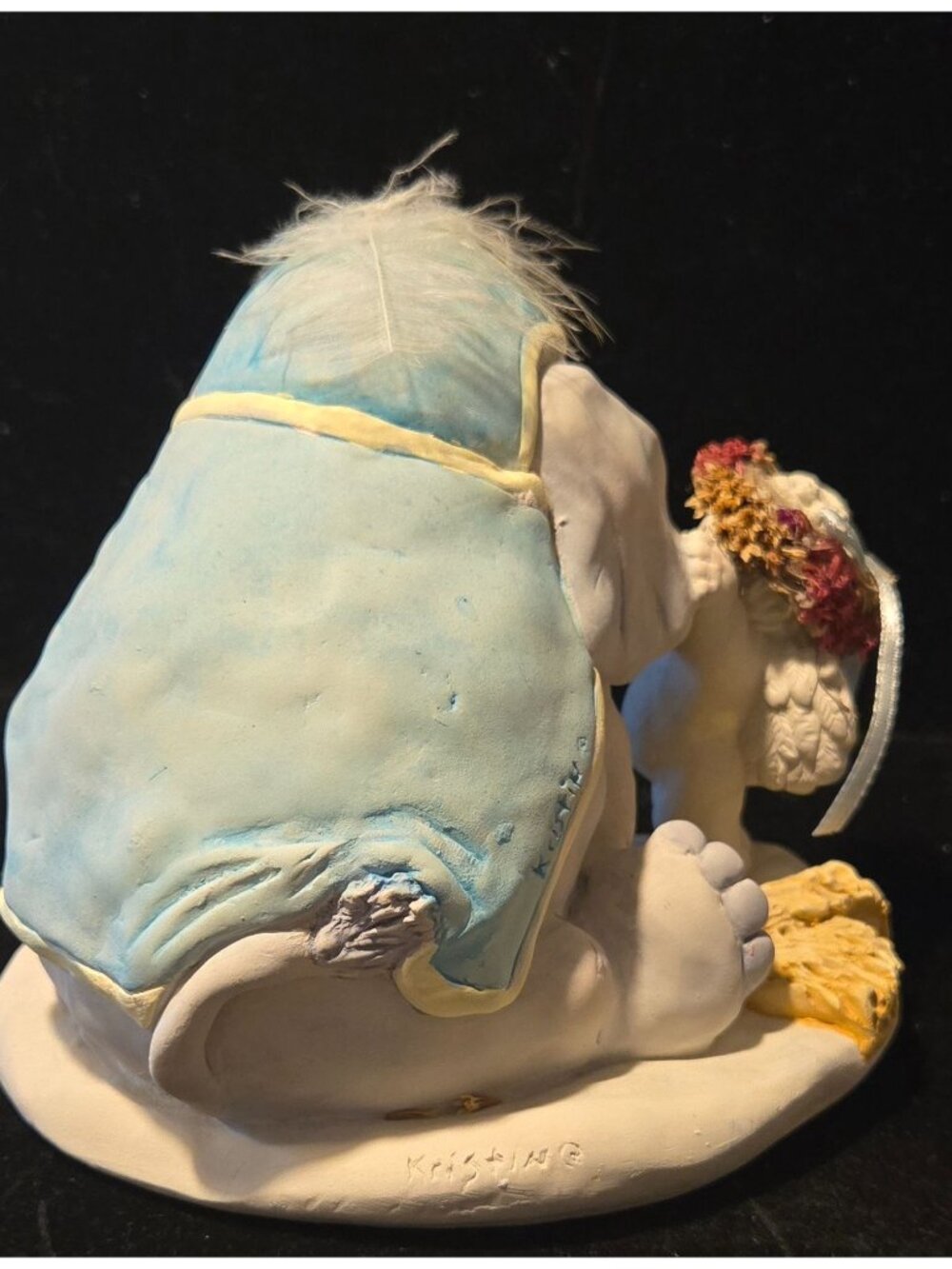 Dreamsicles "Under The Big Top" Elephant & Cherub Figurine By Kristin 1996 - Picture 4 of 8